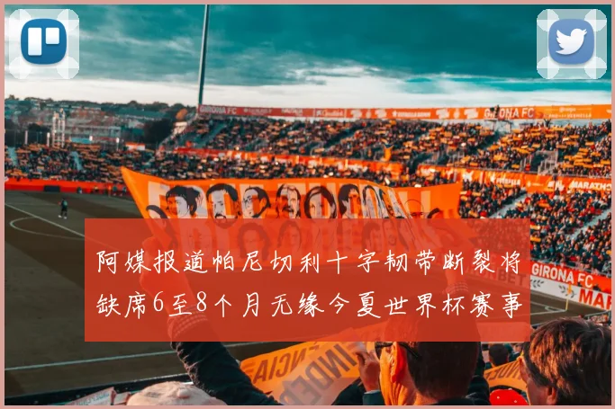 阿媒报道帕尼切利十字韧带断裂将缺席6至8个月无缘今夏世界杯赛事